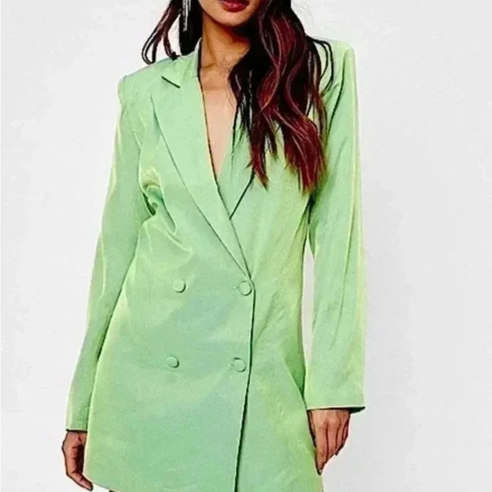 NASTYGAL Green Blazer Dress